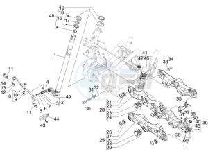 MP3 500 Sport (USA) USA drawing Fork steering tube - Steering bearing unit