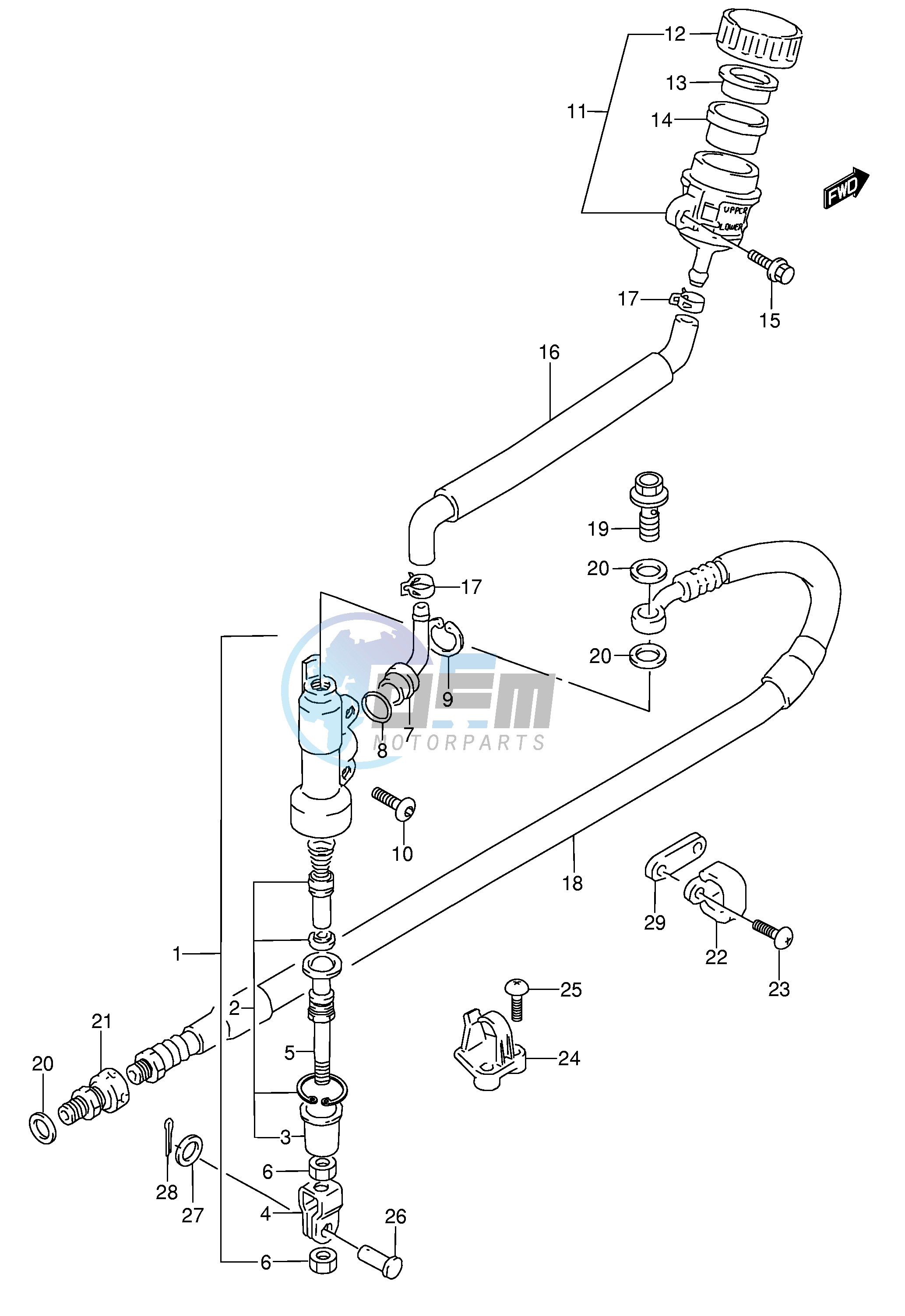 REAR MASTER CYLINDER (MODEL K)