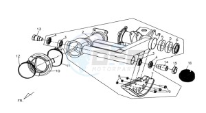 QUAD LANDER 300SL drawing SUSPENSION - REAR FORK