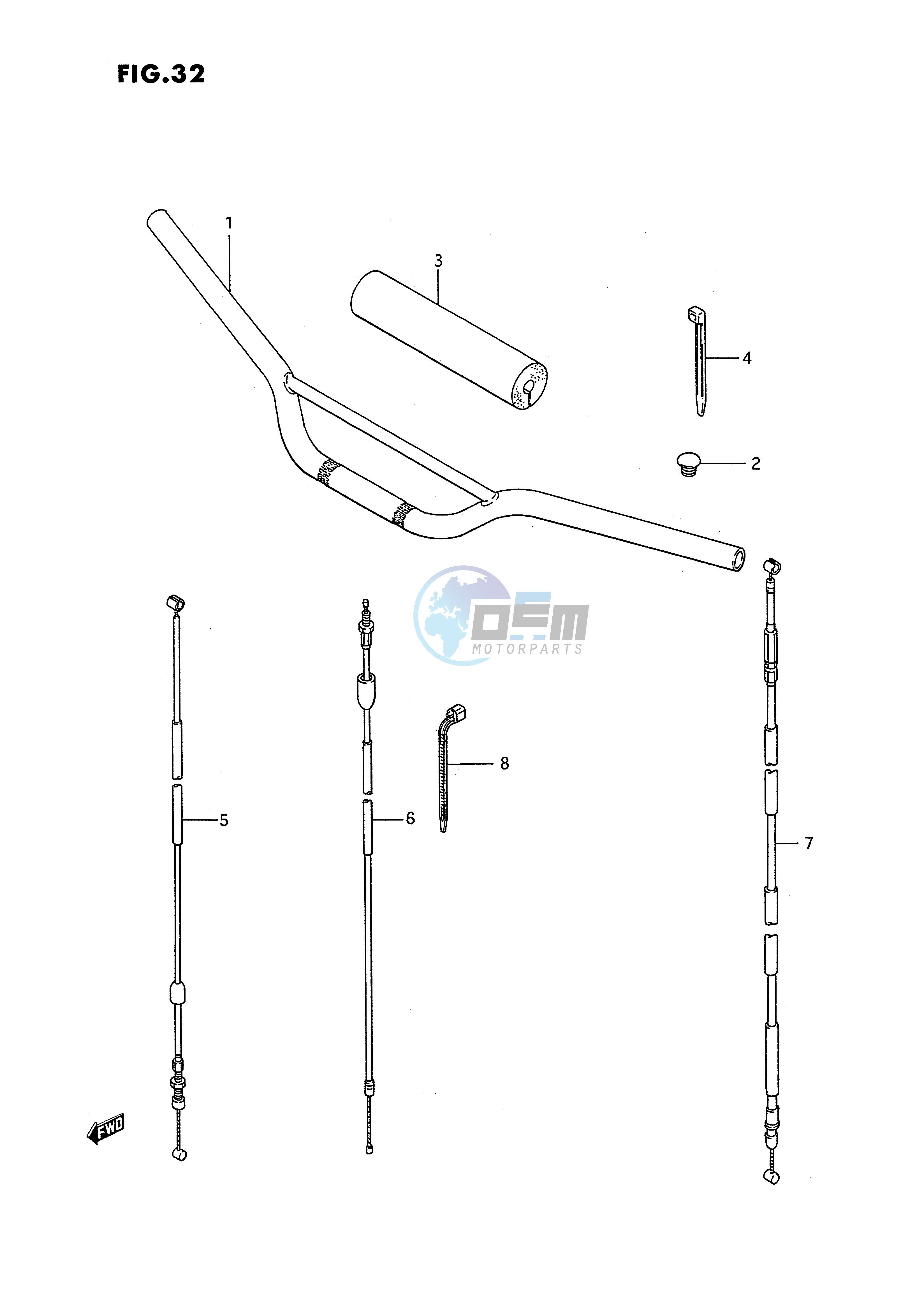 HANDLEBAR - CONTROL CABLE