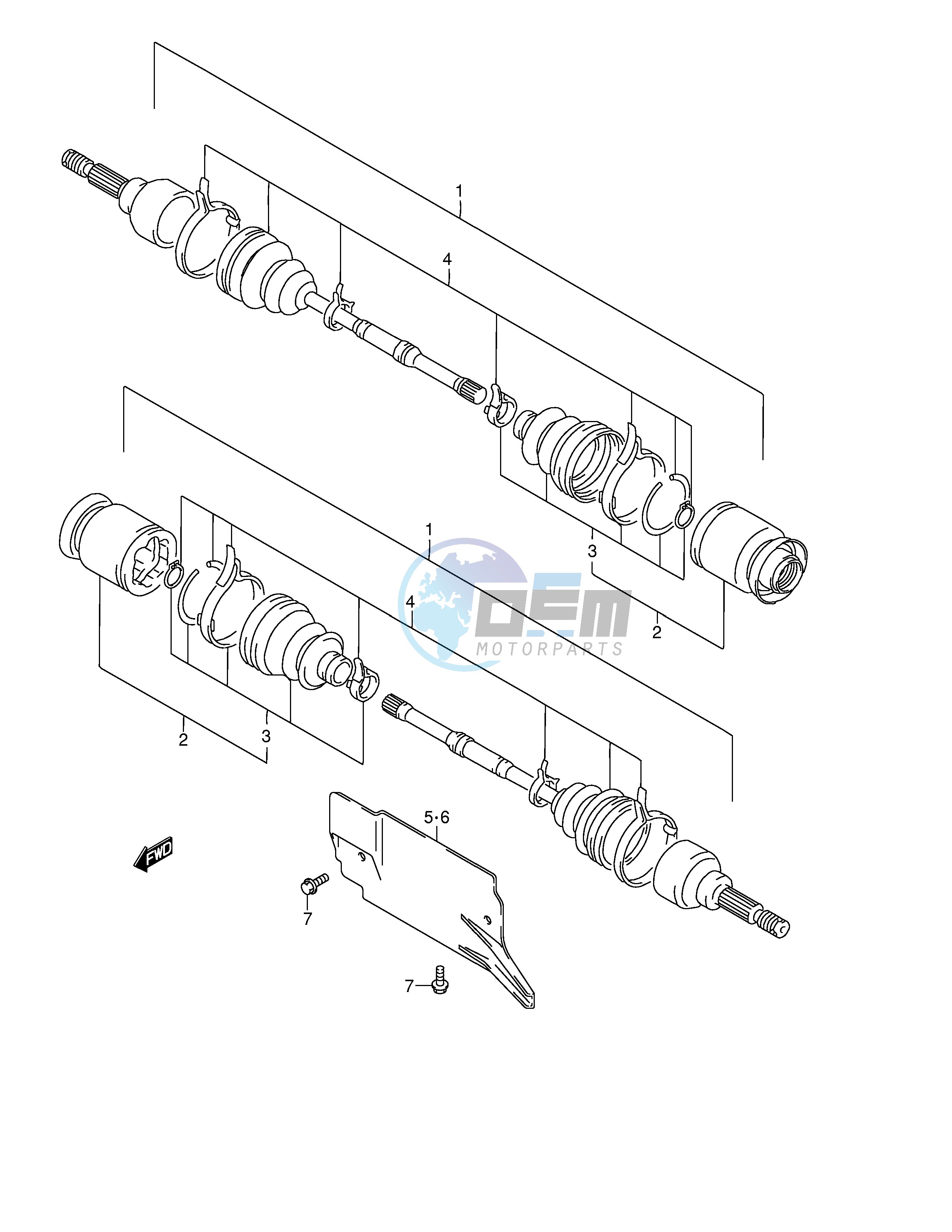 FRONT DRIVE SHAFT (MODEL K1 K2)