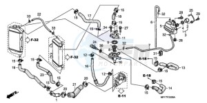 XL700V9 UK - (E / MKH) drawing WATER HOSE/THERMOSTAT