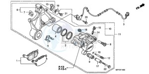 CB13009 SI / MME TWO - (SI / MME TWO) drawing REAR BRAKE CALIPER