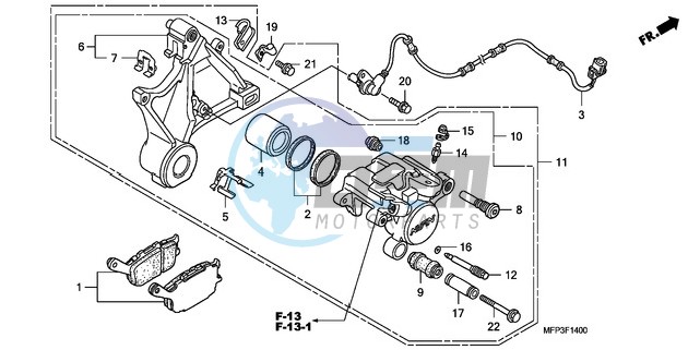 REAR BRAKE CALIPER