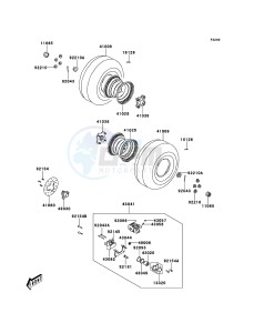 KVF300 KVF300CCF EU drawing Rear Hub