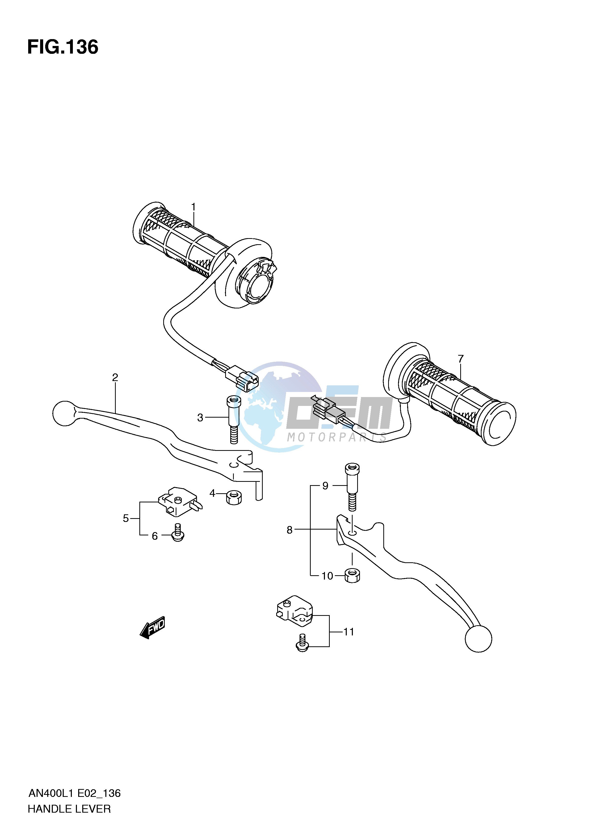 HANDLE LEVER (AN400ZAL1 E2)