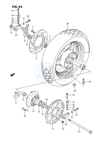 GSX1100 (E2) drawing REAR WHEEL