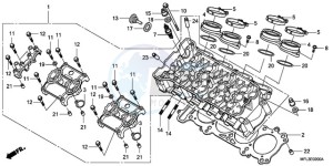 CBR1000RA9 UK - (E / ABS MKH) drawing CYLINDER HEAD