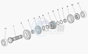 Breva V 1100 IE IE drawing Primary gear shaft