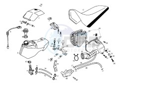 SENDA SM X-TREM 2A EDIZIONE - 50 CC VTHSR2C1A EU2 2A EDIZIONE drawing FUEL TANK