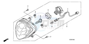 PES1509 Europe Direct - (ED) drawing HEADLIGHT