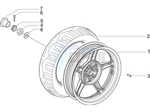 Liberty 50 4t Delivery Single disc drawing Rear Wheel