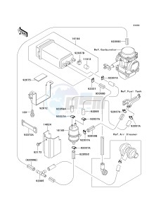 EX 500 D [NINJA 500R] (D10-D12) [NINJA 500R] drawing FUEL EVAPORATIVE SYSTEM-- CA- -