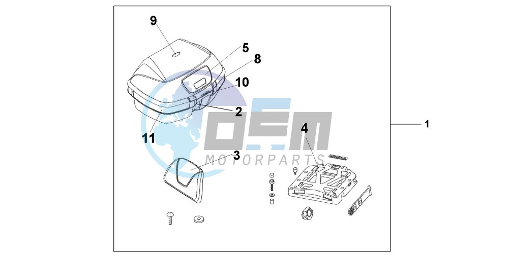 KIT TOP BOX 45L