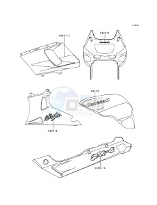 ZX 600 E [NINJA ZX-6] (E4-E6) [NINJA ZX-6] drawing DECALS-- GREEN- --- ZX600-E4- -