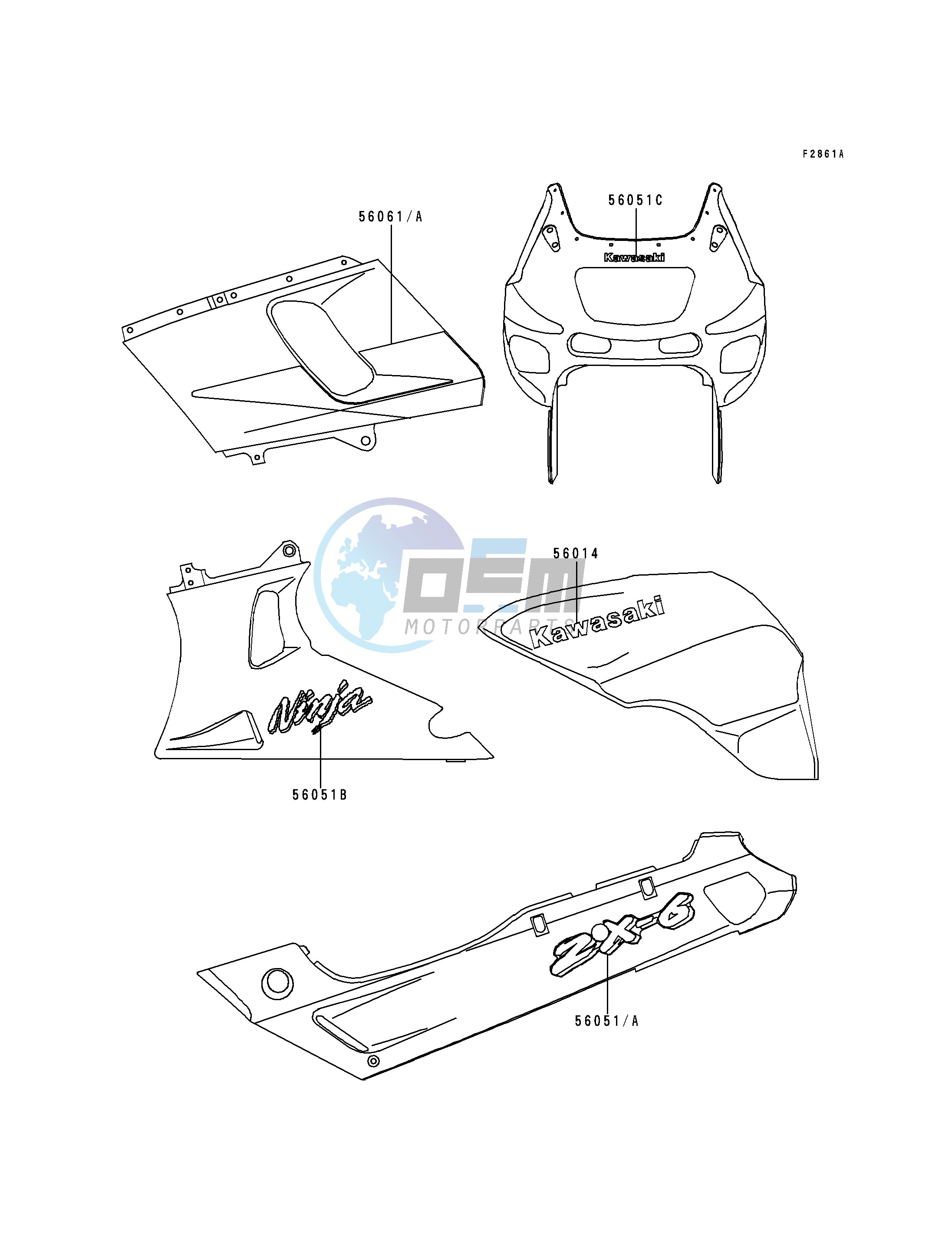 DECALS-- GREEN- --- ZX600-E4- -