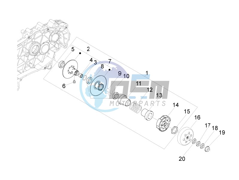 Driven pulley