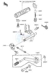 ZX 600 A [NINJA 600] (A1-A2) [NINJA 600] drawing GEAR CHANGE MECHANISM