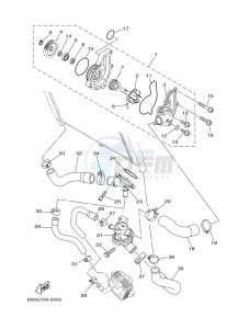 XSR900 MTM850 (BAED) drawing WATER PUMP