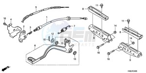 TRX500FAA Europe Direct - (ED) drawing PEDAL/STEP