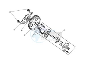 EURO MX 125 DUAL DISK 50 drawing R CRANK CASE COVER OIL PUMP