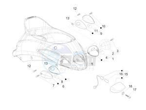 Liberty 125 4t Delivery e3 Single drawing Tail light - Turn signal lamps