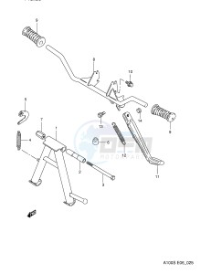 A100 (E6) drawing CENTER STAND