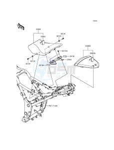 NINJA 300 EX300AEFA XX (EU ME A(FRICA) drawing Seat