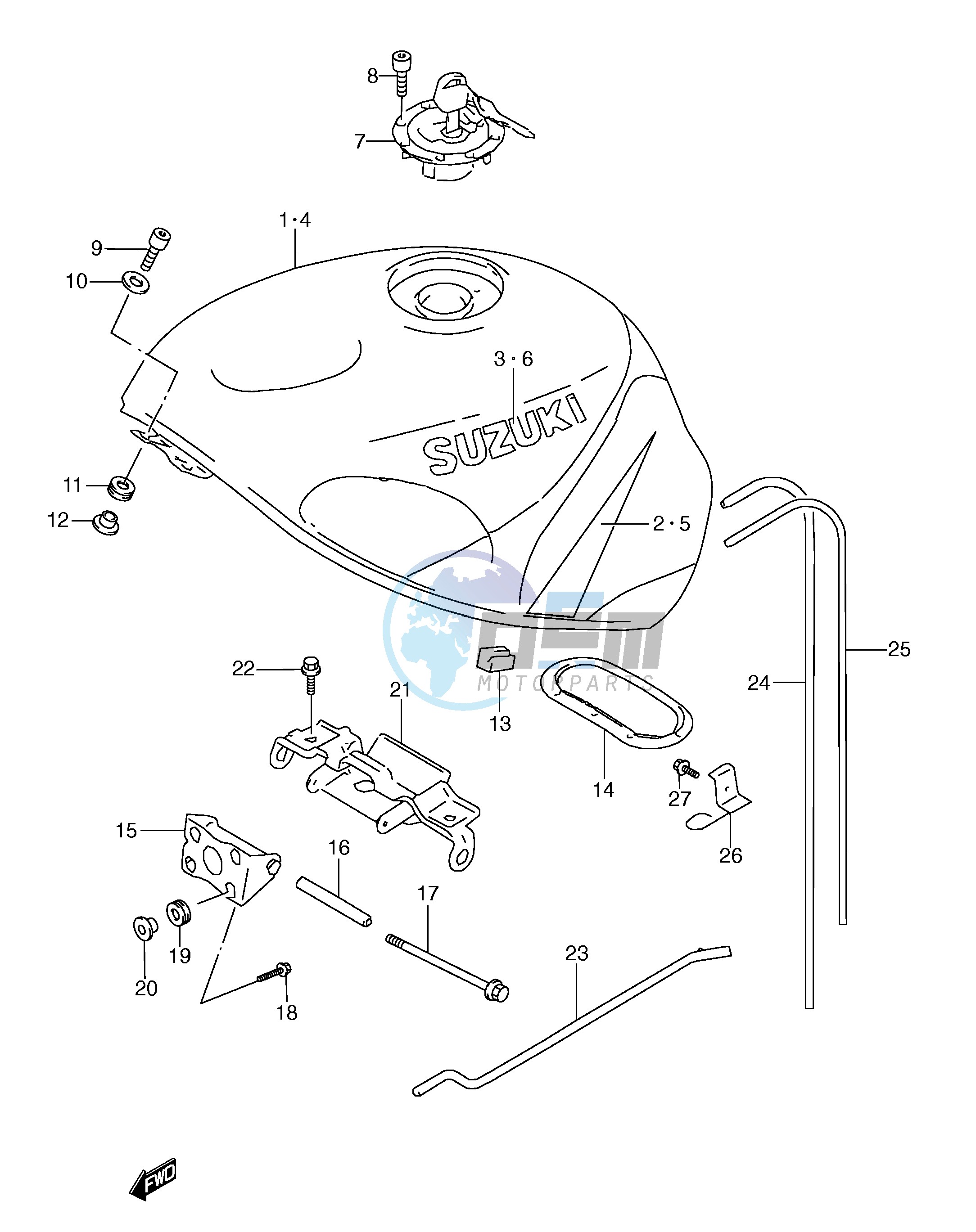 FUEL TANK (MODEL W)