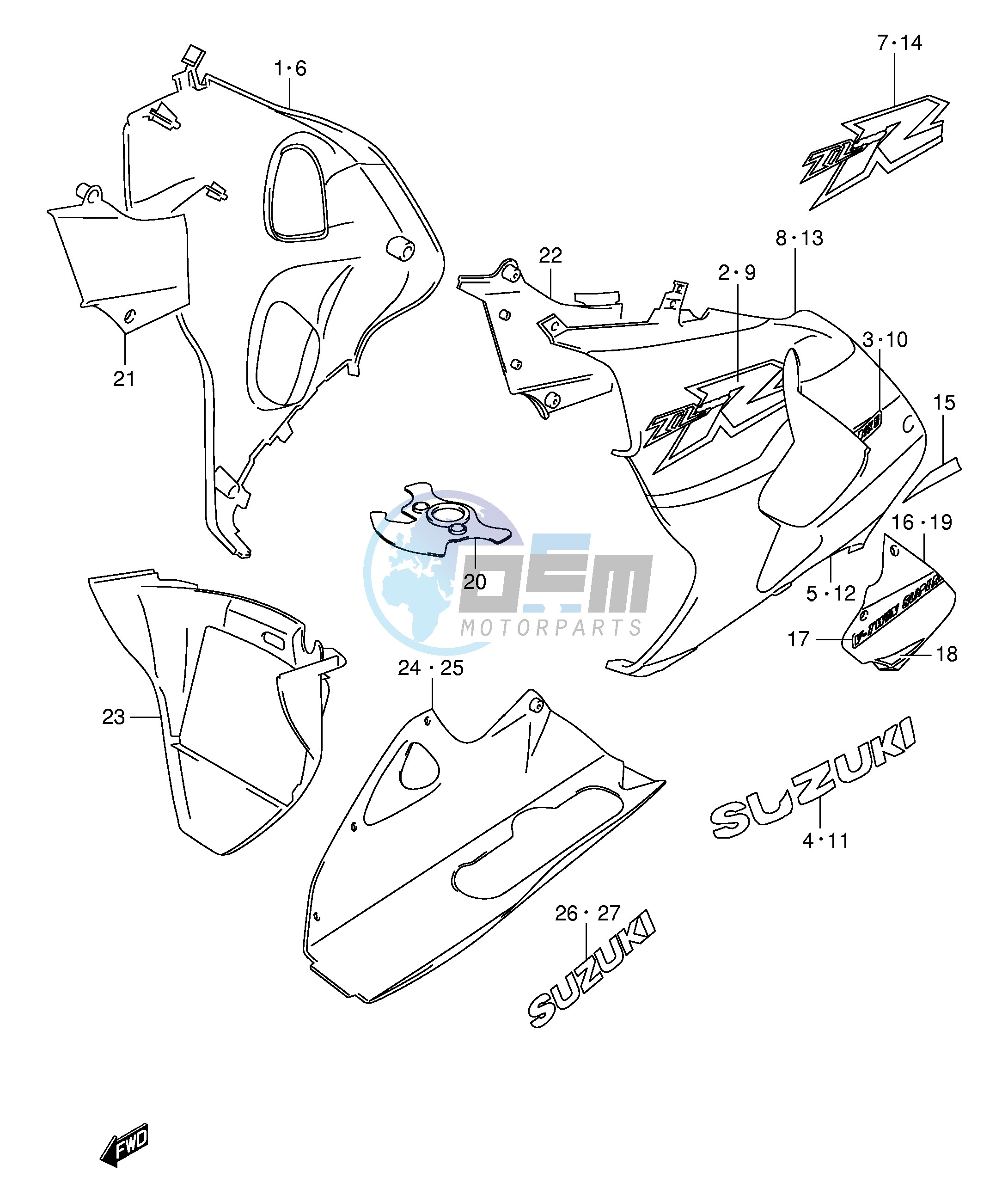 UNDER COWLING (MODEL X)