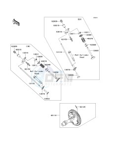 KAF400 A [MULE 610 4X4] (A1) A1 drawing VALVE-- S- -_CAMSHAFT-- S- -