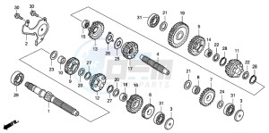 VT750C drawing TRANSMISSION