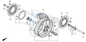 ST1100 drawing FRONT WHEEL (ST1100A)