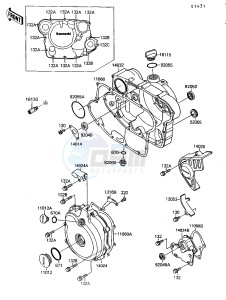 KSF 250 A [MOJAVE 250] (A8-A9) [MOJAVE 250] drawing ENGINE COVER-- S- -