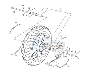 TZR 50 drawing REAR WHEEL