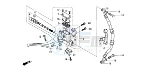 SH50 SH FIFTY drawing FRONT BRAKE MASTER CYLINDER