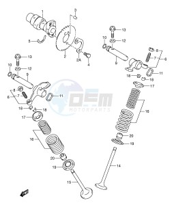 RV125 (E19) VanVan drawing CAMSHAFT VALVE