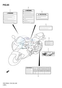 GSX-R600 (E3) drawing LABEL (GSX-R600L1 E33)