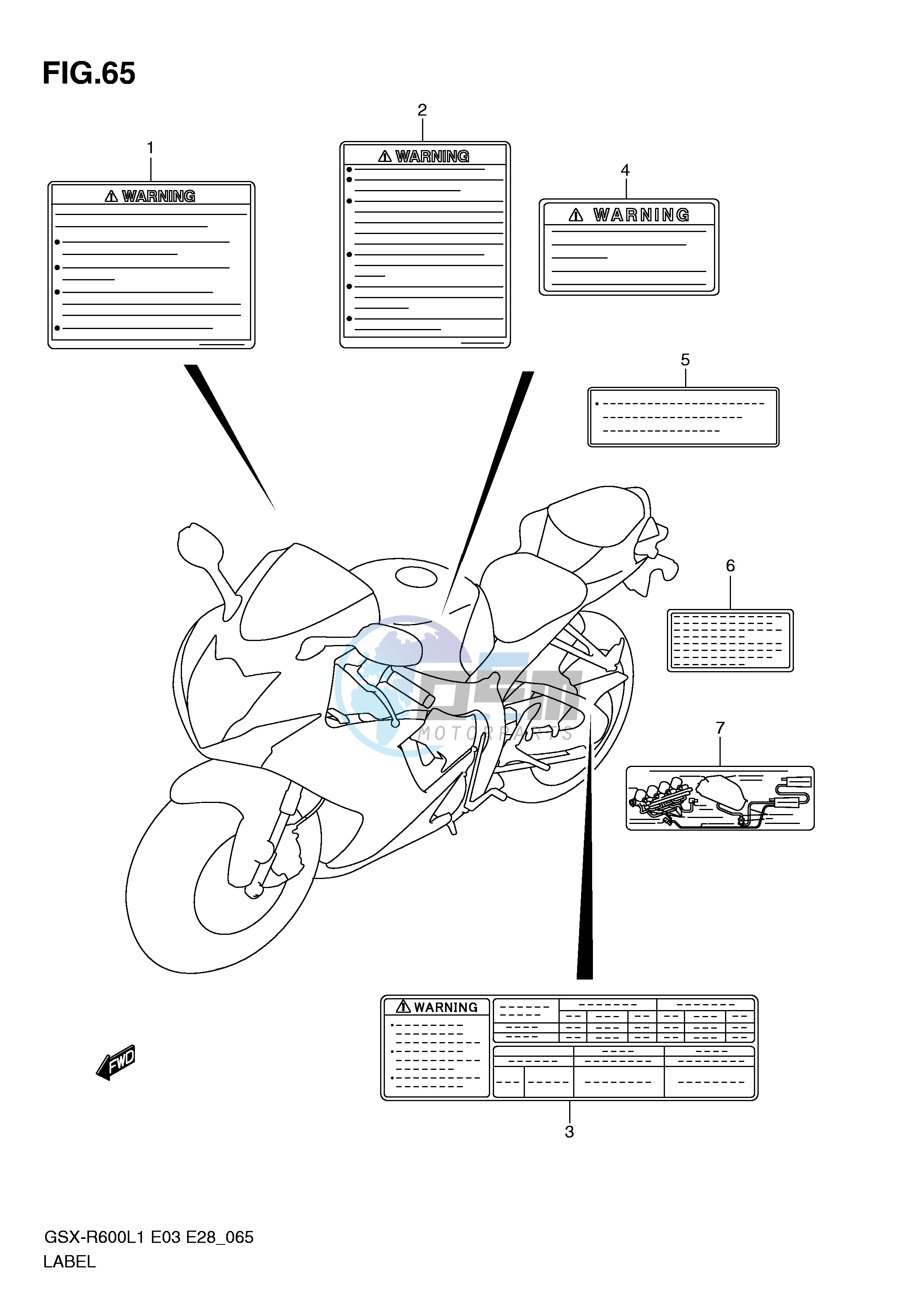 LABEL (GSX-R600L1 E33)