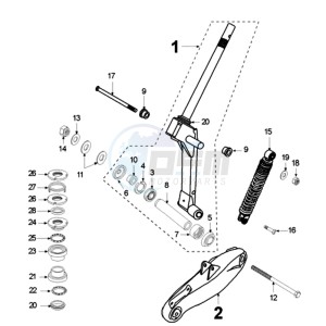 FIGHT RW3 drawing FRONT FORK / STEERINGHEAD