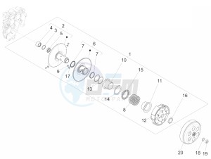 LIBERTY 150 150 IGET 4T 3V IE ABS (NAFTA) drawing Driven pulley