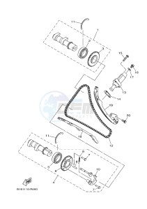 YFM700FWAD YFM70GPHJ GRIZZLY 700 EPS (B1AG) drawing CAMSHAFT & CHAIN