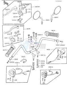 KZ 750 K [LTD BELT] (K1-K2 K2 CAN ONLY) [LTD BELT] drawing HANDLEBAR