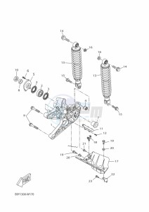 CZD300P-AB XMAX 300 POLICE (BGS4) drawing FENDER