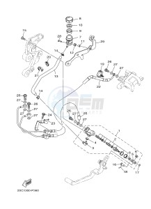 MT09TRA MT-09TRA TRACER 900 (2SC3) drawing REAR MASTER CYLINDER