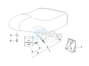 Liberty 125 4t Sport e3 drawing Saddle seats - Tool roll