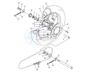 YZ F 250 drawing REAR WHEEL