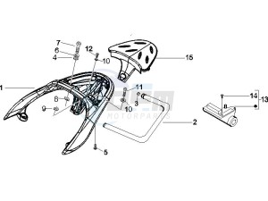 Beverly 400 ie e3 drawing Rear luggage rack