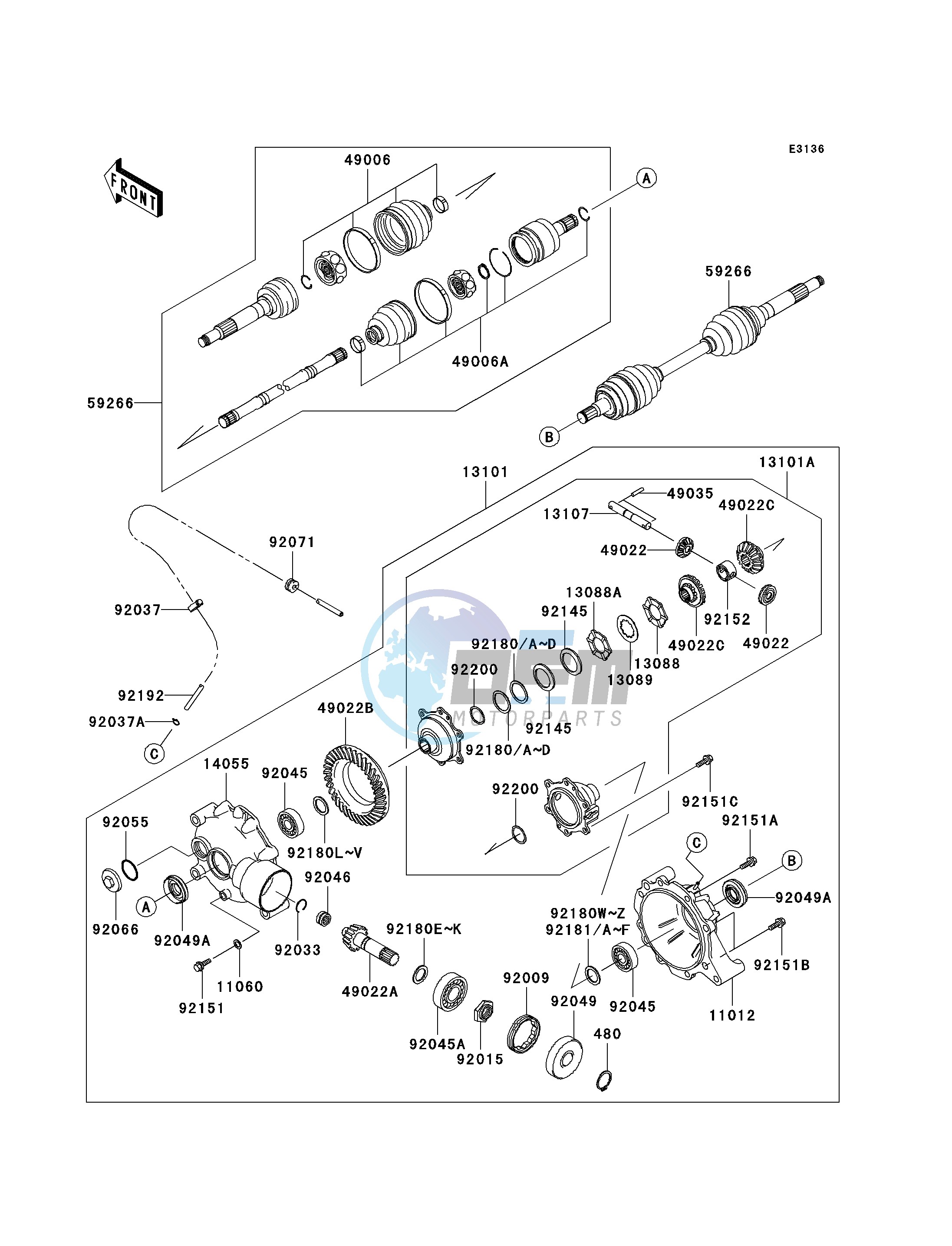 DRIVE SHAFT-FRONT