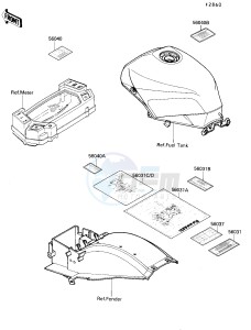 ZX 750 F [NINJA 750R] (F4) [NINJA 750R] drawing LABELS